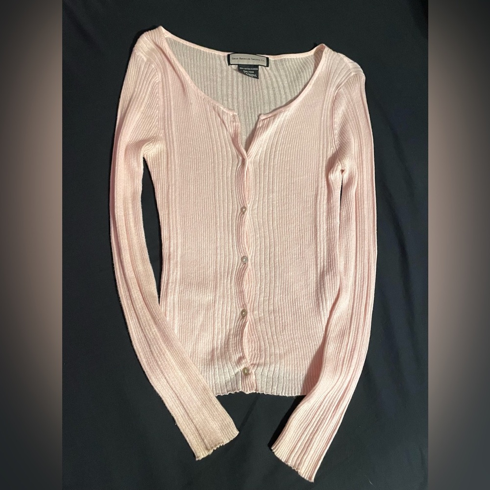 Baby Pink Coquette Button Up Top